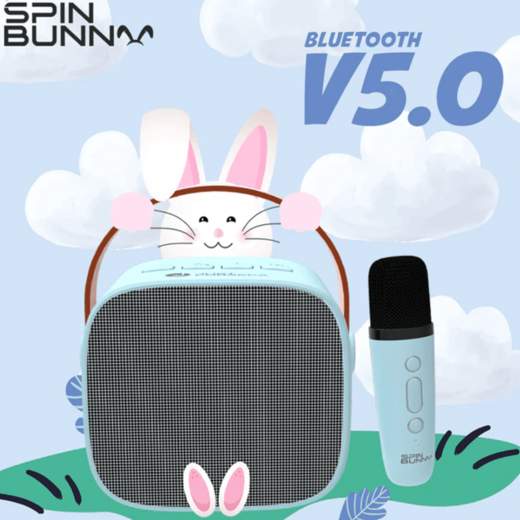 Just Corseca Spin Bunny Karaoke Portable Speaker Blue - Naivri
