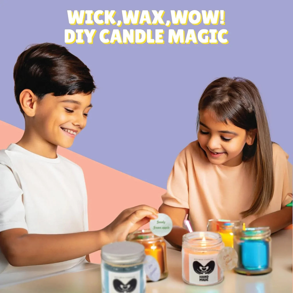 Kalakaram Aroma Beeswax Candle Craft Kit – DIY Candle-Making Set with Natural Ingredients for Ages 10+ - Naivri