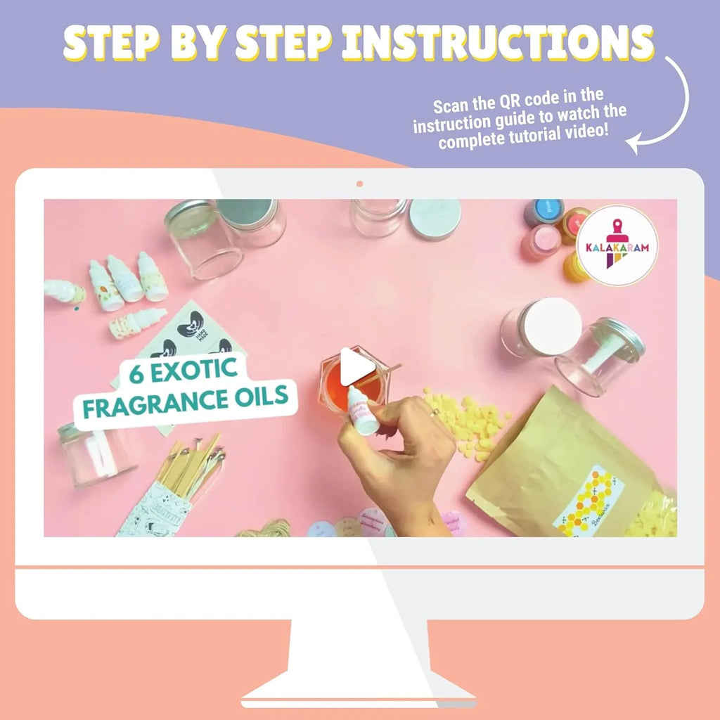 Kalakaram Aroma Beeswax Candle Craft Kit – DIY Candle-Making Set with Natural Ingredients for Ages 10+ - Naivri