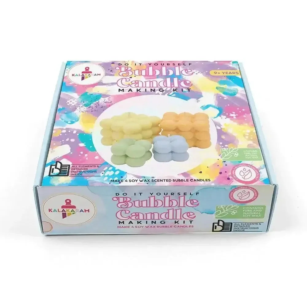 Kalakaram Bubble Candle Making Kit – DIY Scented Soy Wax Candles for Kids & Adults - Naivri