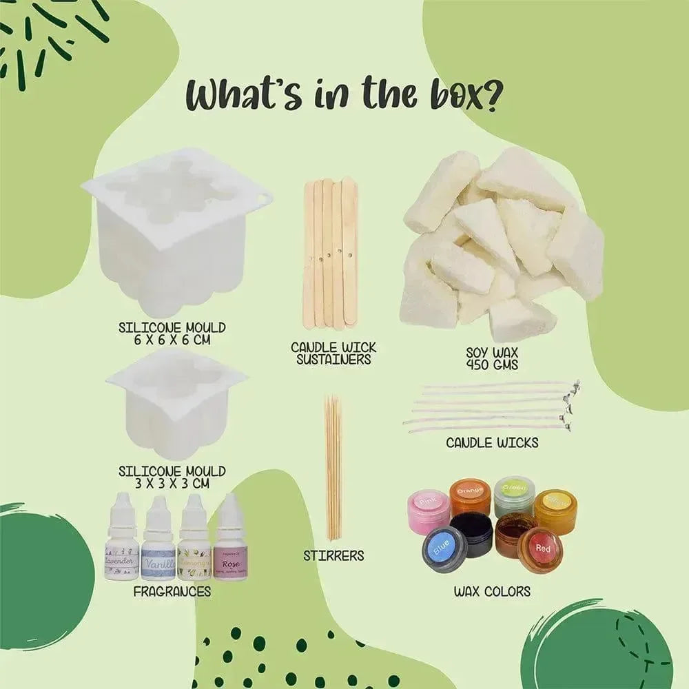 Kalakaram Bubble Candle Making Kit – DIY Scented Soy Wax Candles for Kids & Adults - Naivri