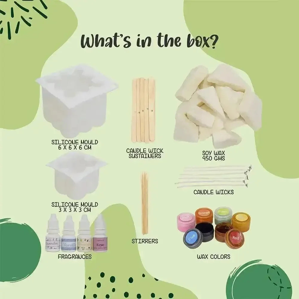Kalakaram Bubble Candle Making Kit – DIY Scented Soy Wax Candles for Kids & Adults - Naivri
