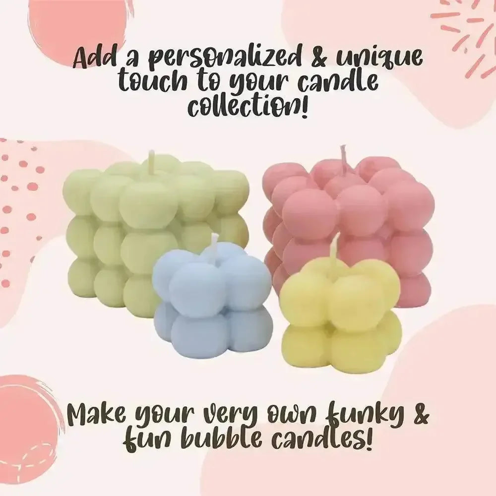 Kalakaram Bubble Candle Making Kit – DIY Scented Soy Wax Candles for Kids & Adults - Naivri