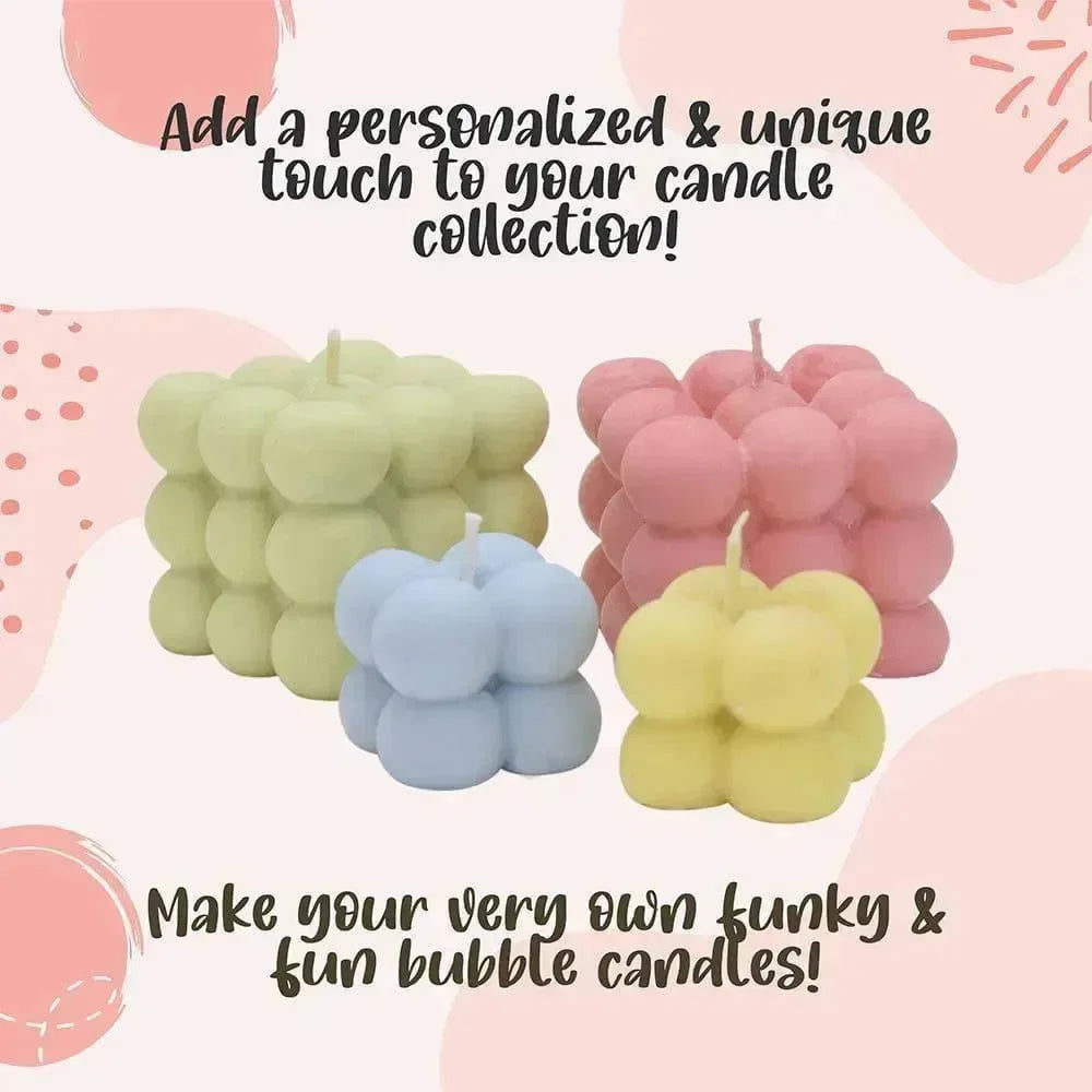 Kalakaram Bubble Candle Making Kit – DIY Scented Soy Wax Candles for Kids & Adults - Naivri