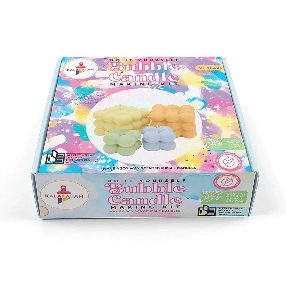 Kalakaram Bubble Candle Making Kit – DIY Scented Soy Wax Candles for Kids & Adults - Naivri