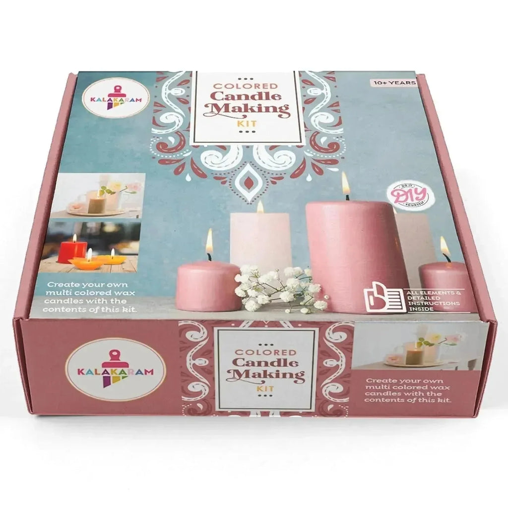 Kalakaram DIY Multi-Color Candle Craft Kit – Creative Candle Making Set for Kids 10+ & Adults - Naivri