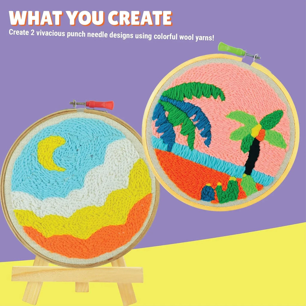 Kalakaram DIY Punch Needle Embroidery Kit – Complete Craft Set for Beginners & Teens (12Y+) - Naivri