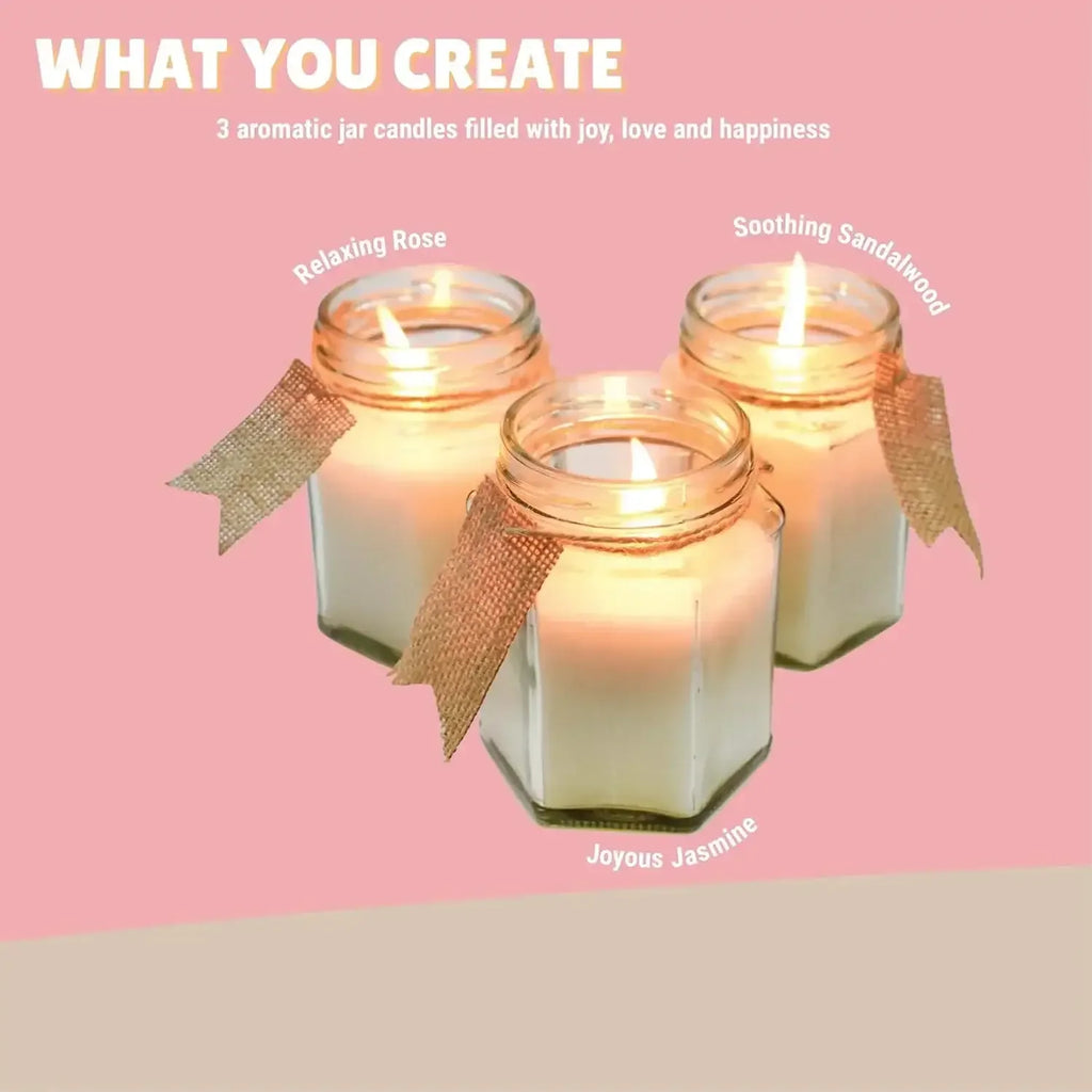 Kalakaram DIY Scented Candle Craft Kit – Natural Soy Wax Candle Making Set for Beginners (Ages 10+) - Naivri
