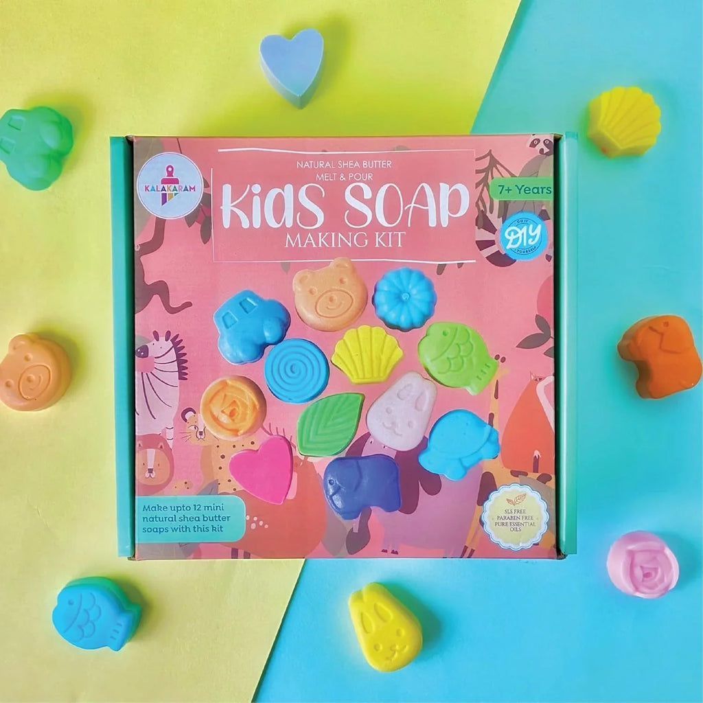 Kalakaram DIY Soap Creation Kit – Natural Shea Butter Soap-Making Set for Kids (Ages 7+) - Naivri
