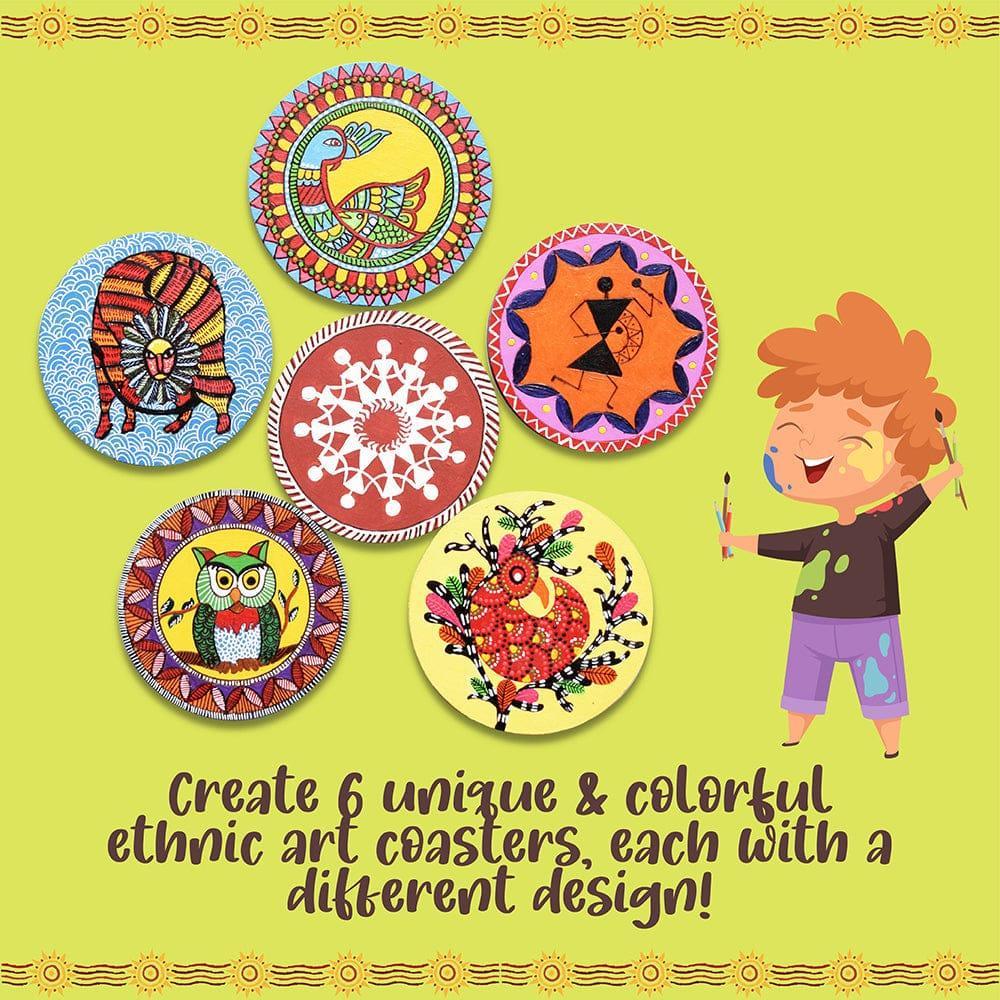 Kalakaram Ethnic Art Coasters DIY Kit - Naivri