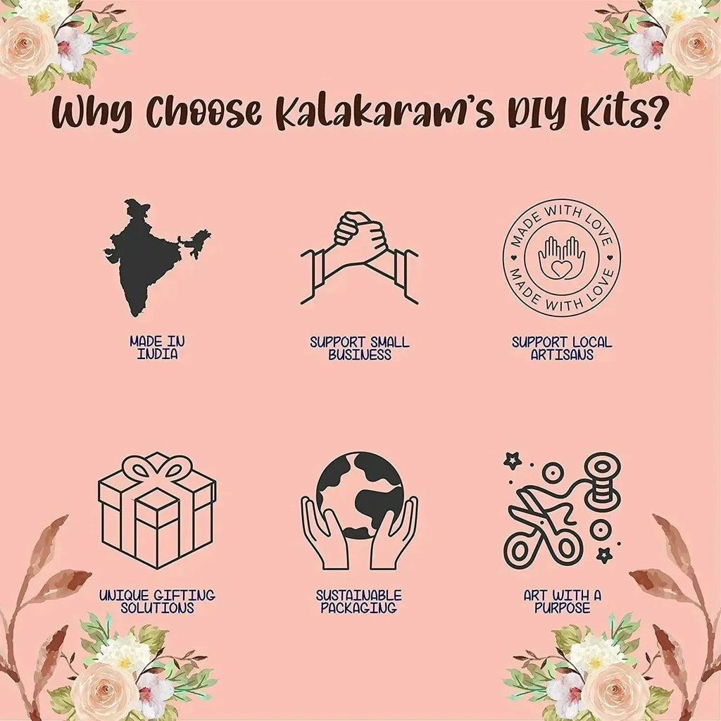 Kalakaram Floral Soap Making Kit – DIY Natural Cocoa Butter Soaps | SLS & Paraben-Free | Includes Essential Oils, Flower Mould & Soap Dyes | Make 6 Handmade Soaps | Creative Gift for Kids & Adults - Naivri