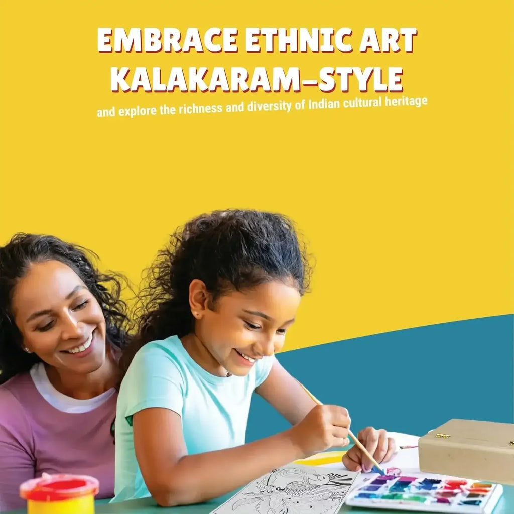 Kalakaram Kerala Mural Art Jewellery Box Kit – DIY Cultural Painting Activity for Ages 10+ - Naivri