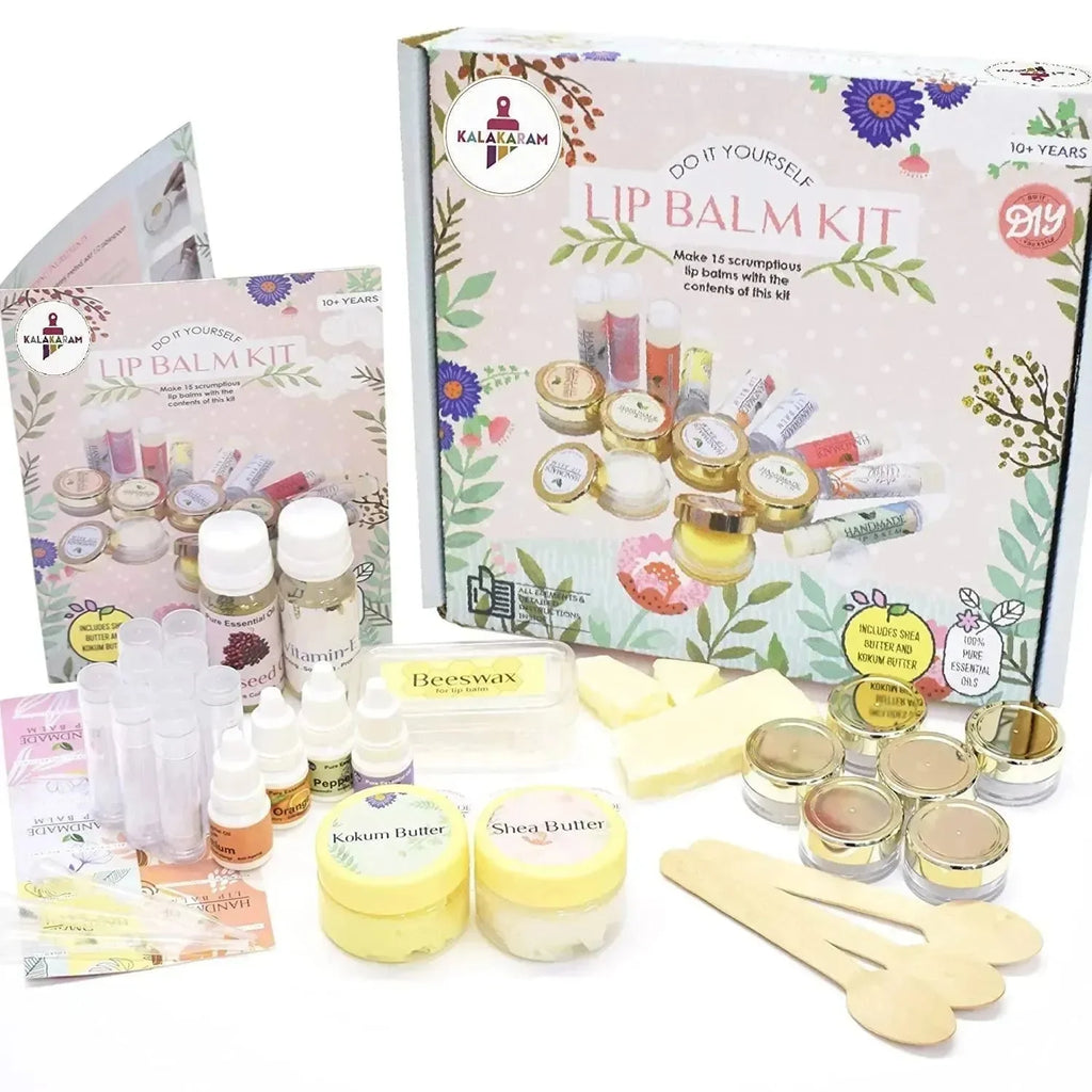 Kalakaram Lip Balm Kit – DIY Natural Lip Balm Making Kit for Kids and Adults - Naivri