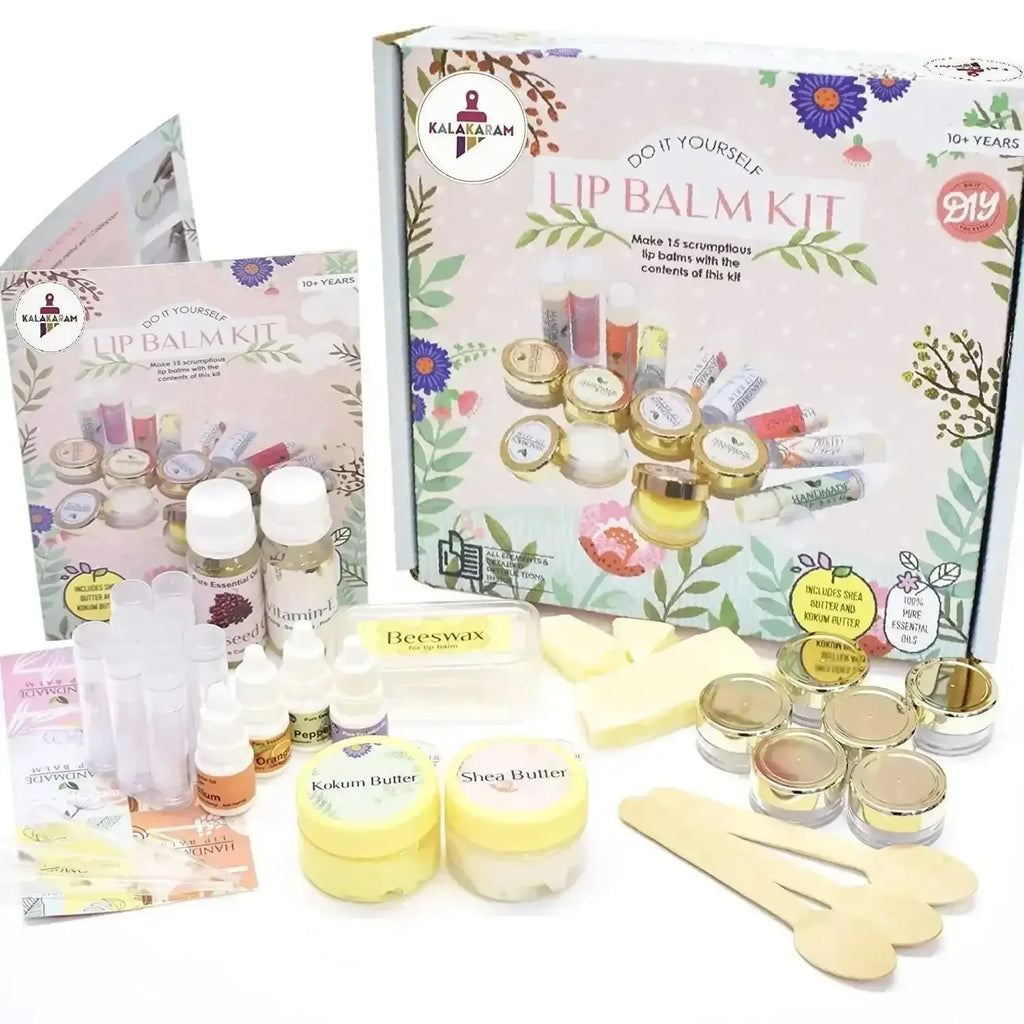 Kalakaram Lip Balm Kit – DIY Natural Lip Balm Making Kit for Kids and Adults - Naivri