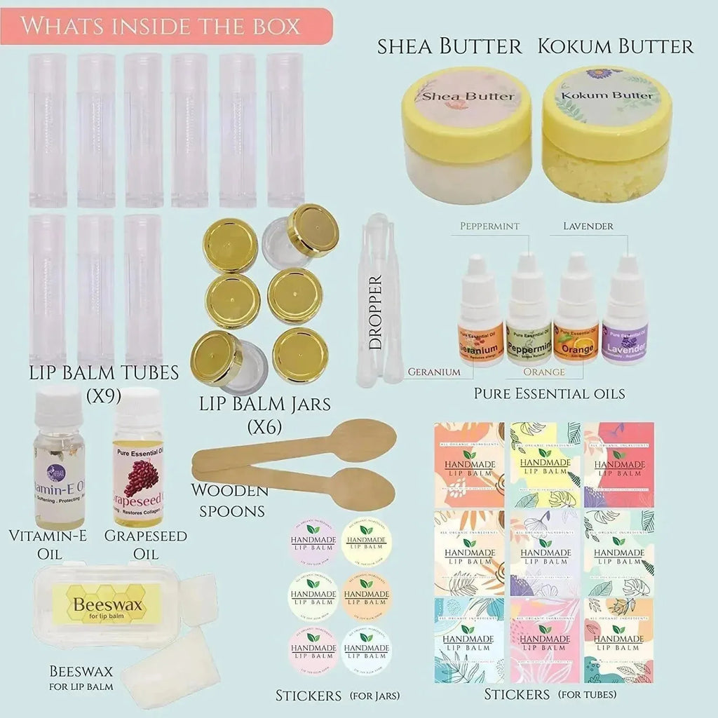 Kalakaram Lip Balm Kit – DIY Natural Lip Balm Making Kit for Kids and Adults - Naivri