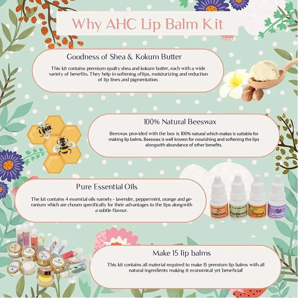 Kalakaram Lip Balm Kit – DIY Natural Lip Balm Making Kit for Kids and Adults - Naivri