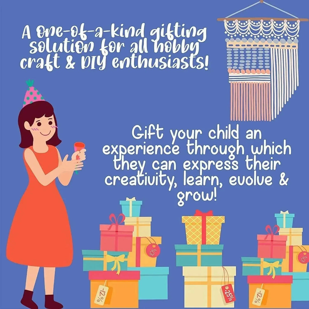 Kalakaram Macrame Plant Hanger Kit – DIY Home Décor Craft Kit for Kids & Adults - Naivri