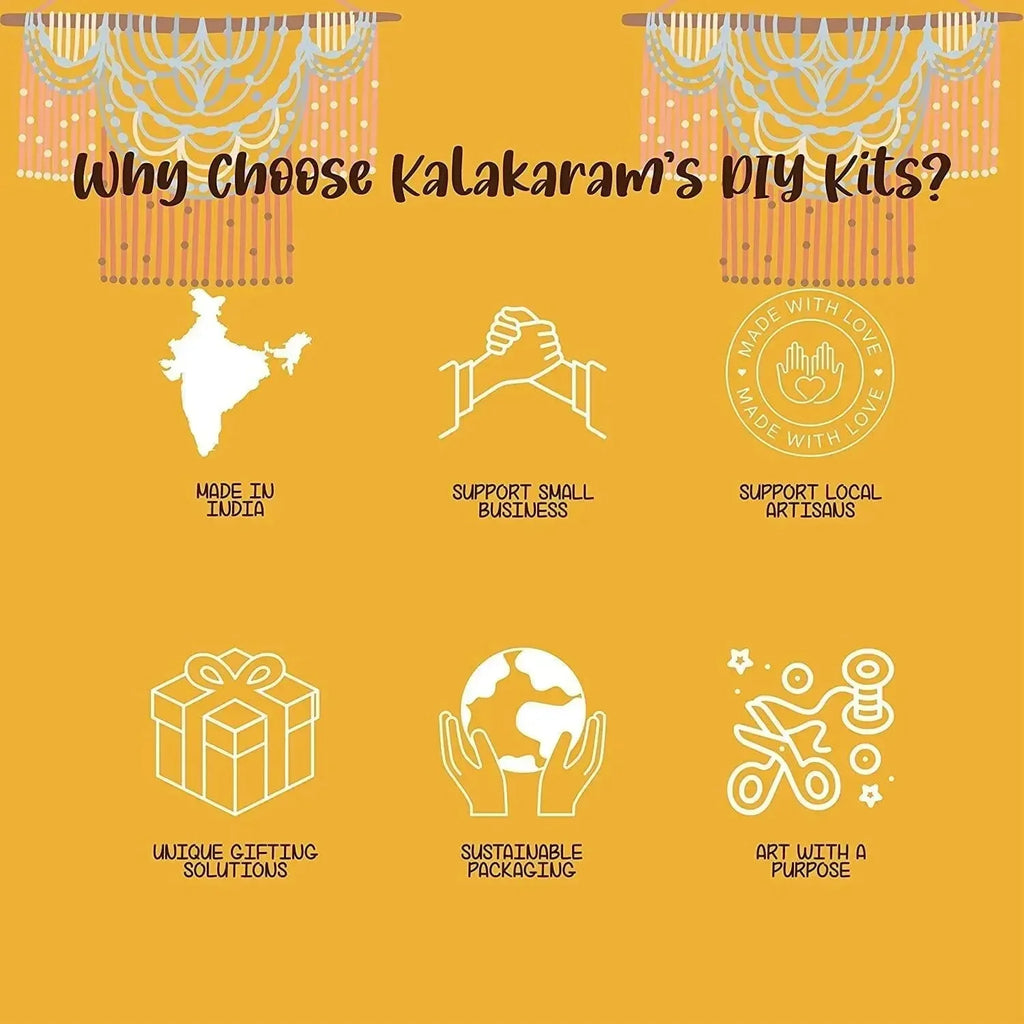 Kalakaram Macrame Plant Hanger Kit – DIY Home Décor Craft Kit for Kids & Adults - Naivri