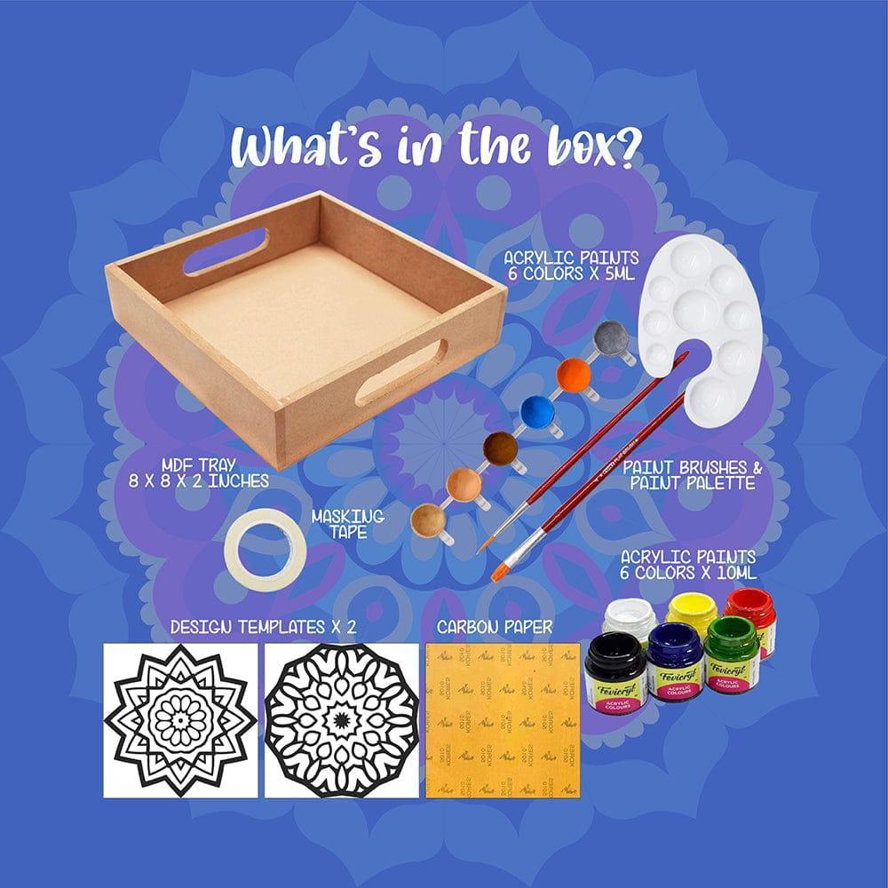 Kalakaram Mandala Art Beverage Tray DIY Activity Box - Naivri