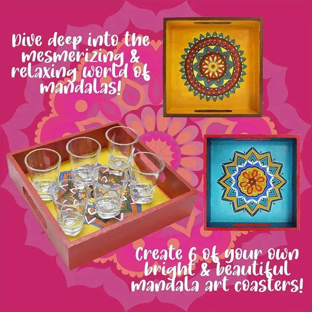 Kalakaram Mandala Art Beverage Tray DIY Activity Box - Naivri