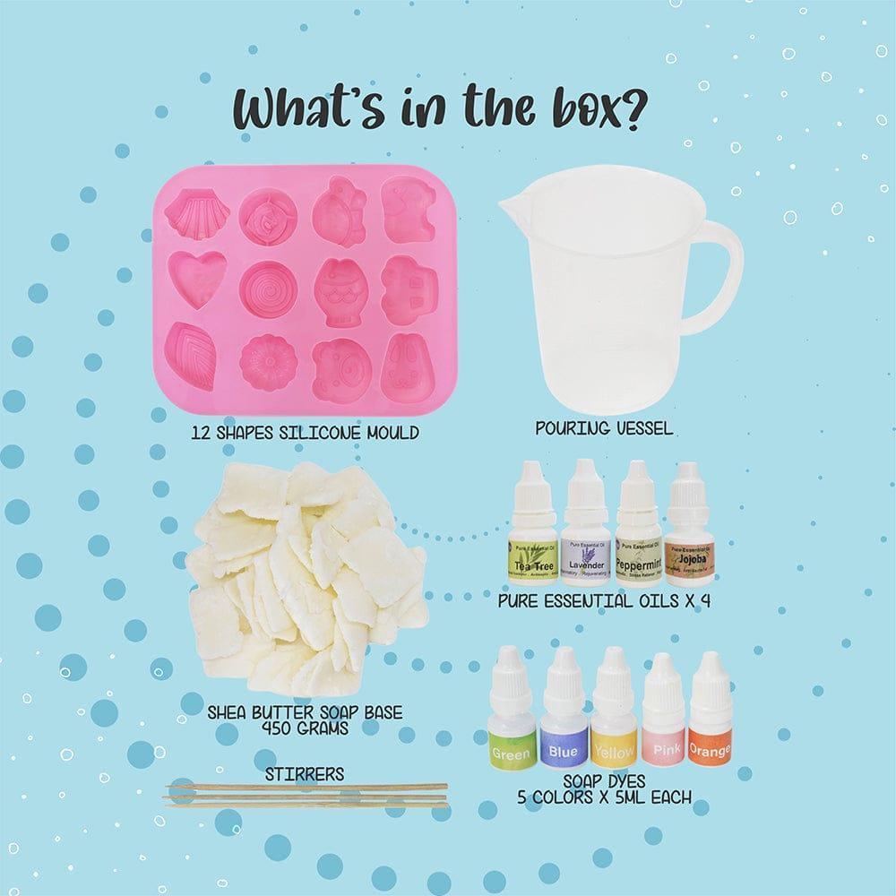 Kalakaram Melt & Pour Natural Shea Butter Kids Soap Making Kit - Naivri
