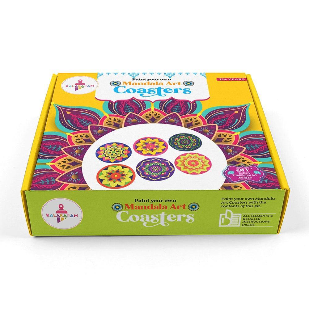 Kalakaram Paint Your Own Mandala Art Coasters - Naivri