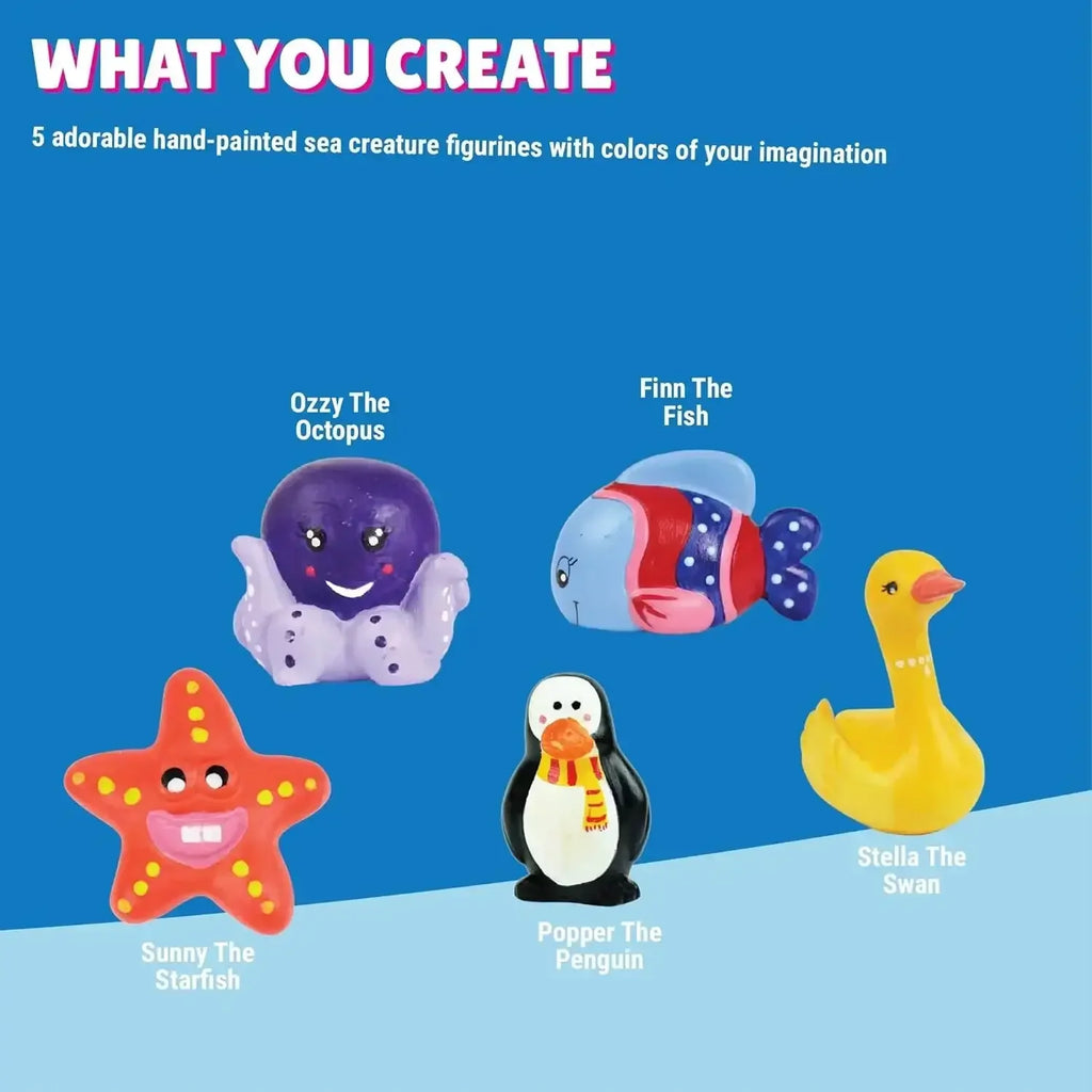 Kalakaram Paint Your Own Sea World Figurines Kit – DIY Craft Set - Naivri