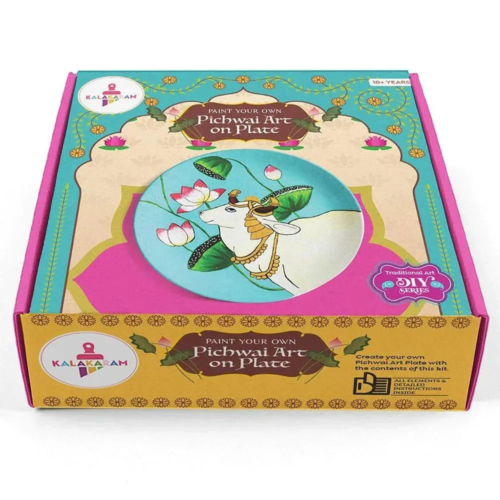 Kalakaram Pichwai Art on a Plate DIY Activity Box Painting kit - Naivri