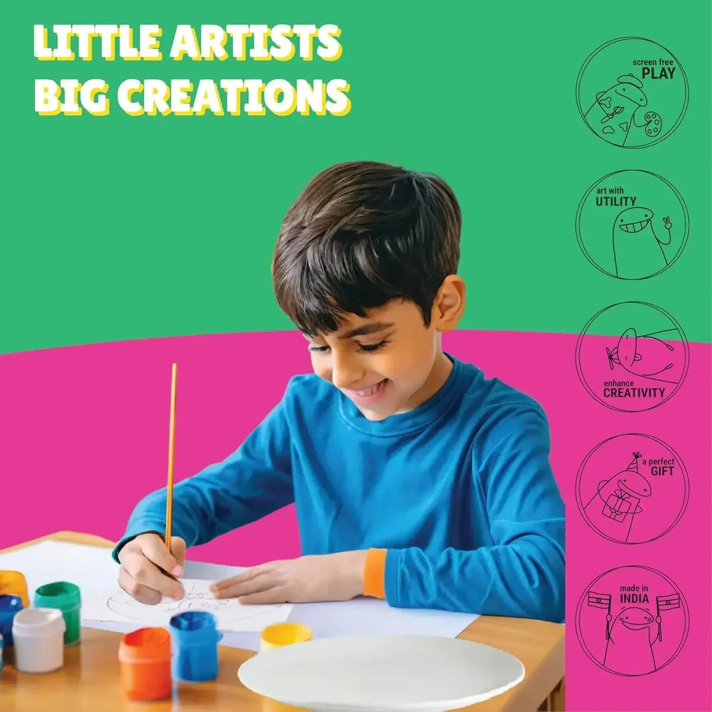 Kalakaram Pichwai Heritage Plate Painting Kit – DIY Traditional Art Set for Ages 10+ - Naivri