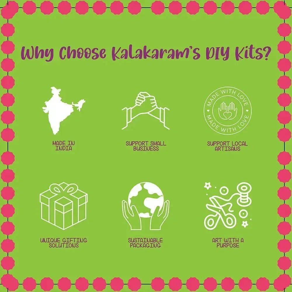 Kalakaram Pom Pom Crafts Kit – DIY Craft Set for Kids with Pipe Cleaners, Pom Poms, Googly Eyes & Thorn Balls | Creative, Colorful, Skill-Building Art Activity - Naivri