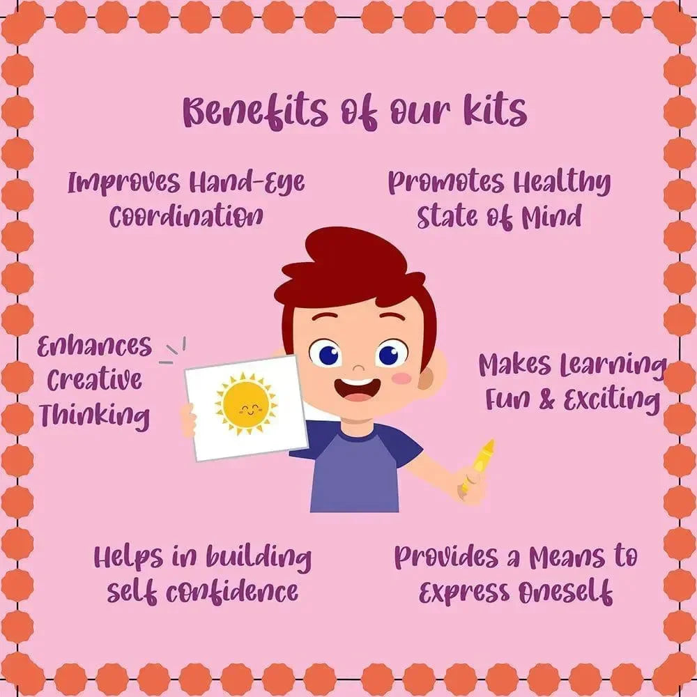 Kalakaram Pom Pom Crafts Kit – DIY Craft Set for Kids with Pipe Cleaners, Pom Poms, Googly Eyes & Thorn Balls | Creative, Colorful, Skill-Building Art Activity - Naivri