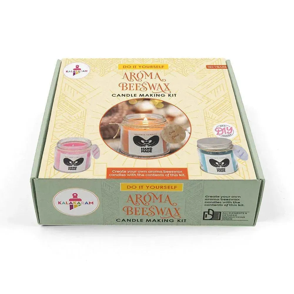 Kalakaram Pure and Natural Beeswax Aroma Candle Making Kit - Naivri