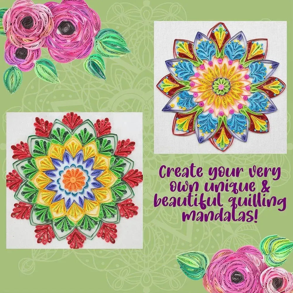 Kalakaram Quilling Mandala Kit – DIY Mandala Art with Quilling Strips & Tools | Create Your Own Paper Mandala | Craft Kit for Kids, Teens & Adults | Enhances Focus & Creativity - Naivri