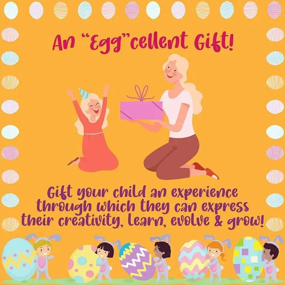Kalakaram Resin Egg Painting Kit – DIY Art Activity for Kids with Paints, Brushes & Palette - Naivri
