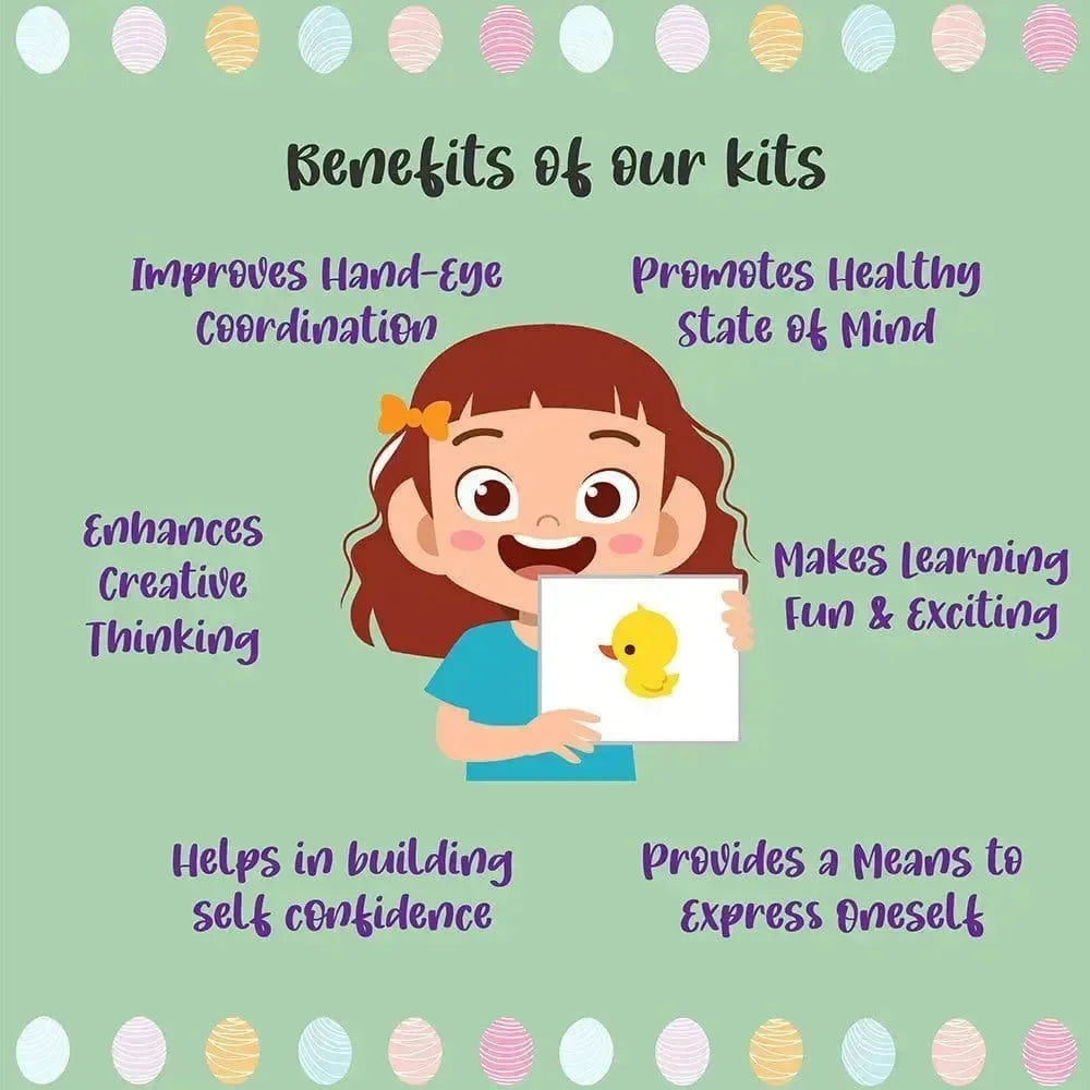 Kalakaram Resin Egg Painting Kit – DIY Art Activity for Kids with Paints, Brushes & Palette - Naivri