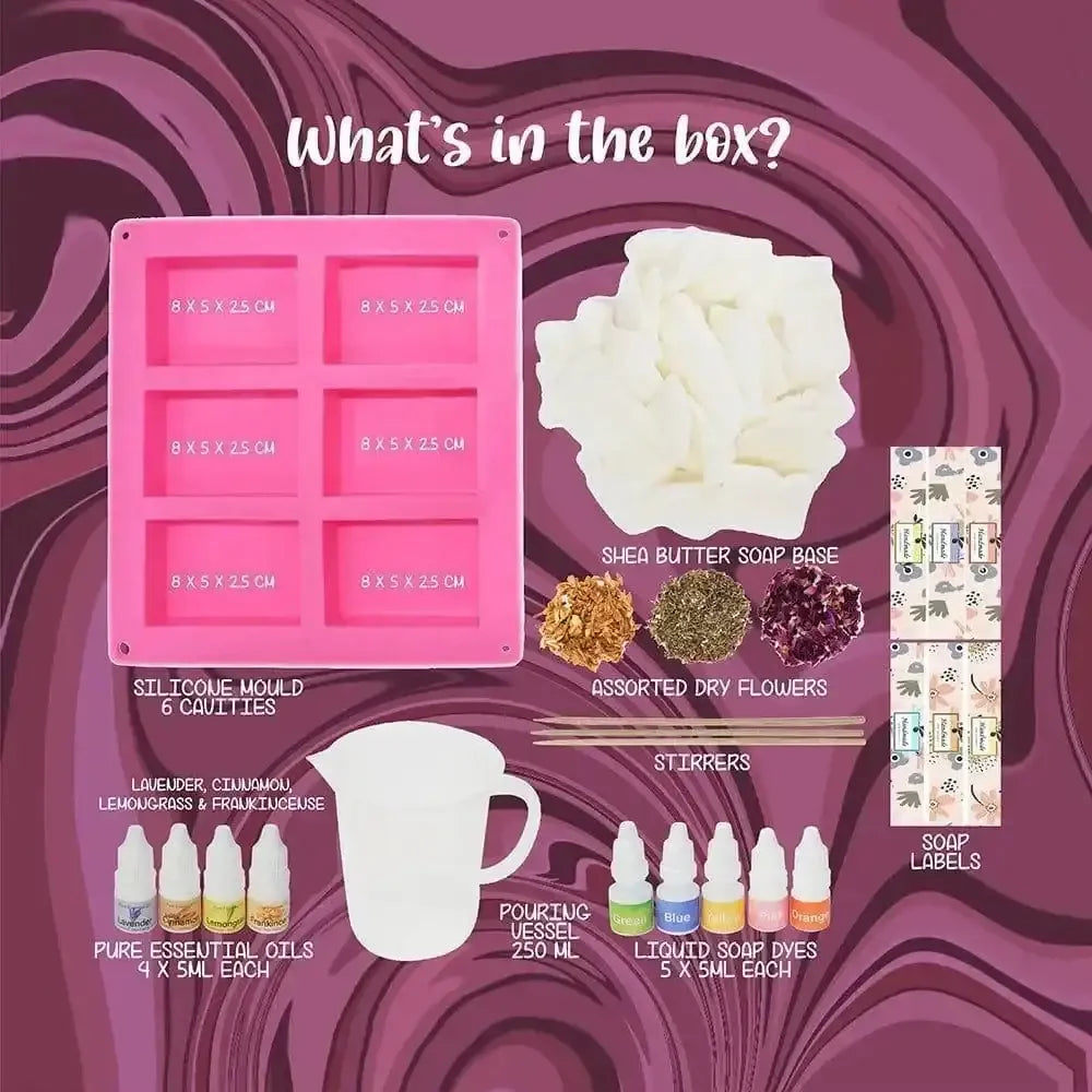Kalakaram Shea Butter Soap Science Kit – Creative STEM Craft for Kids (7Y+) - Naivri