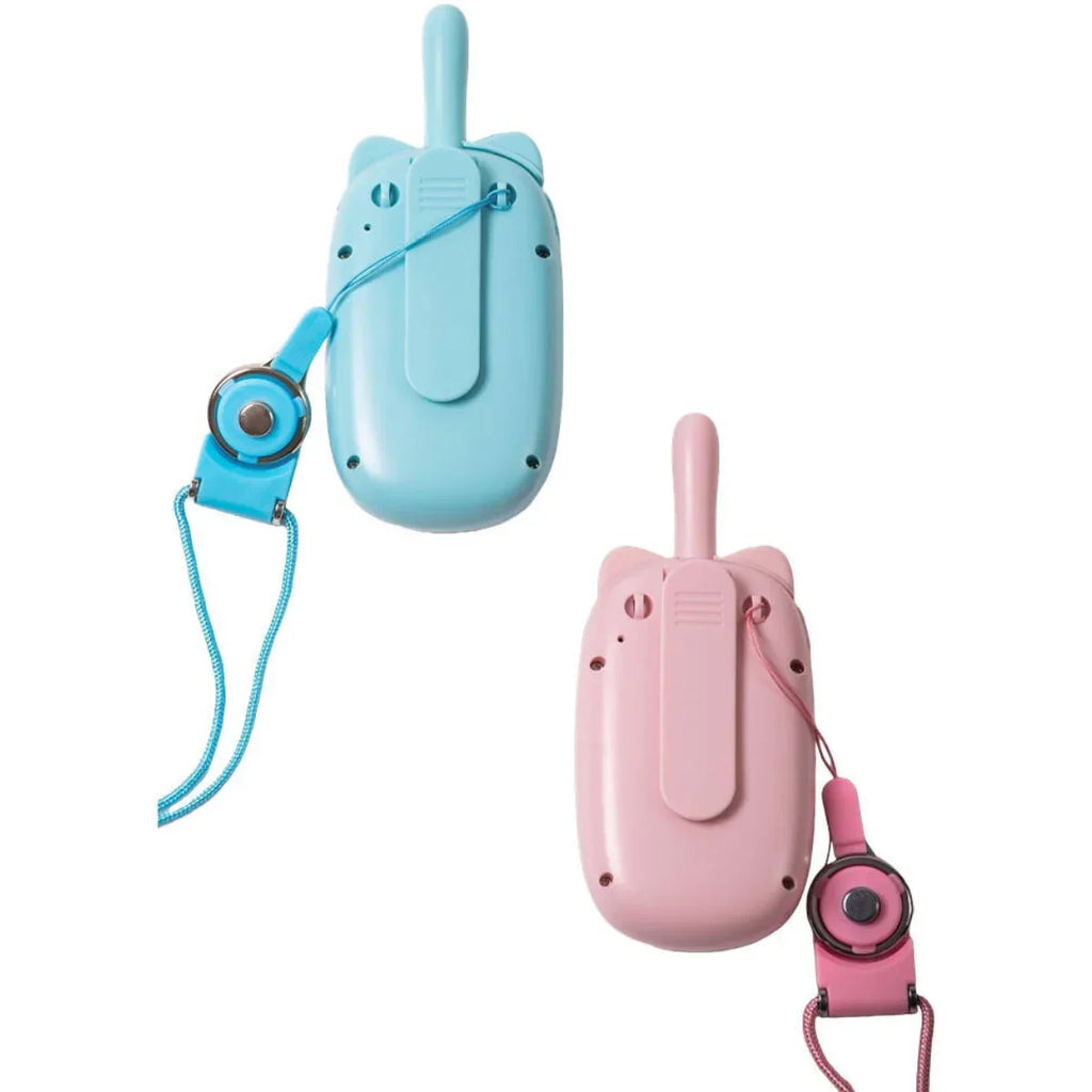 Kids Walkie-Talkie Set Pink/Blue – 3KM Range, USB Charging - Naivri