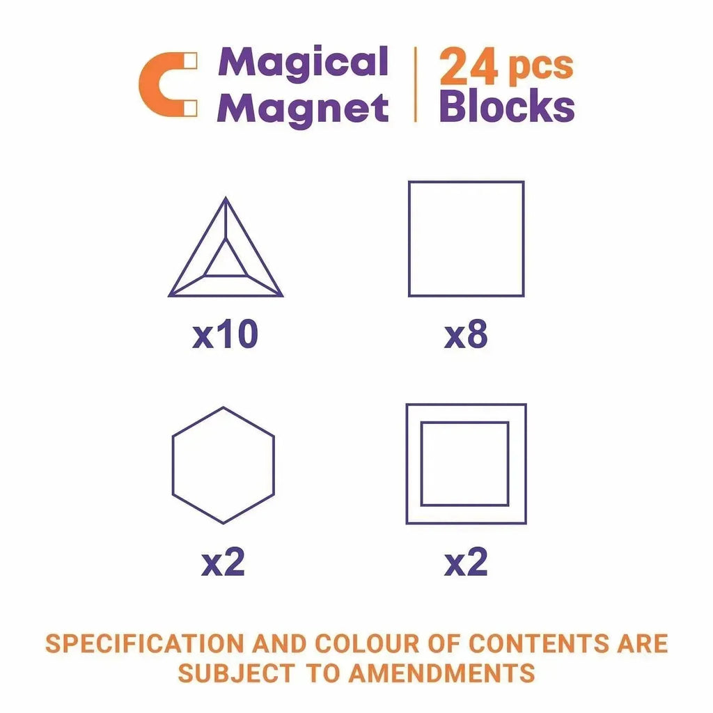 Kipa Magplay Blocks 24pcs - Naivri