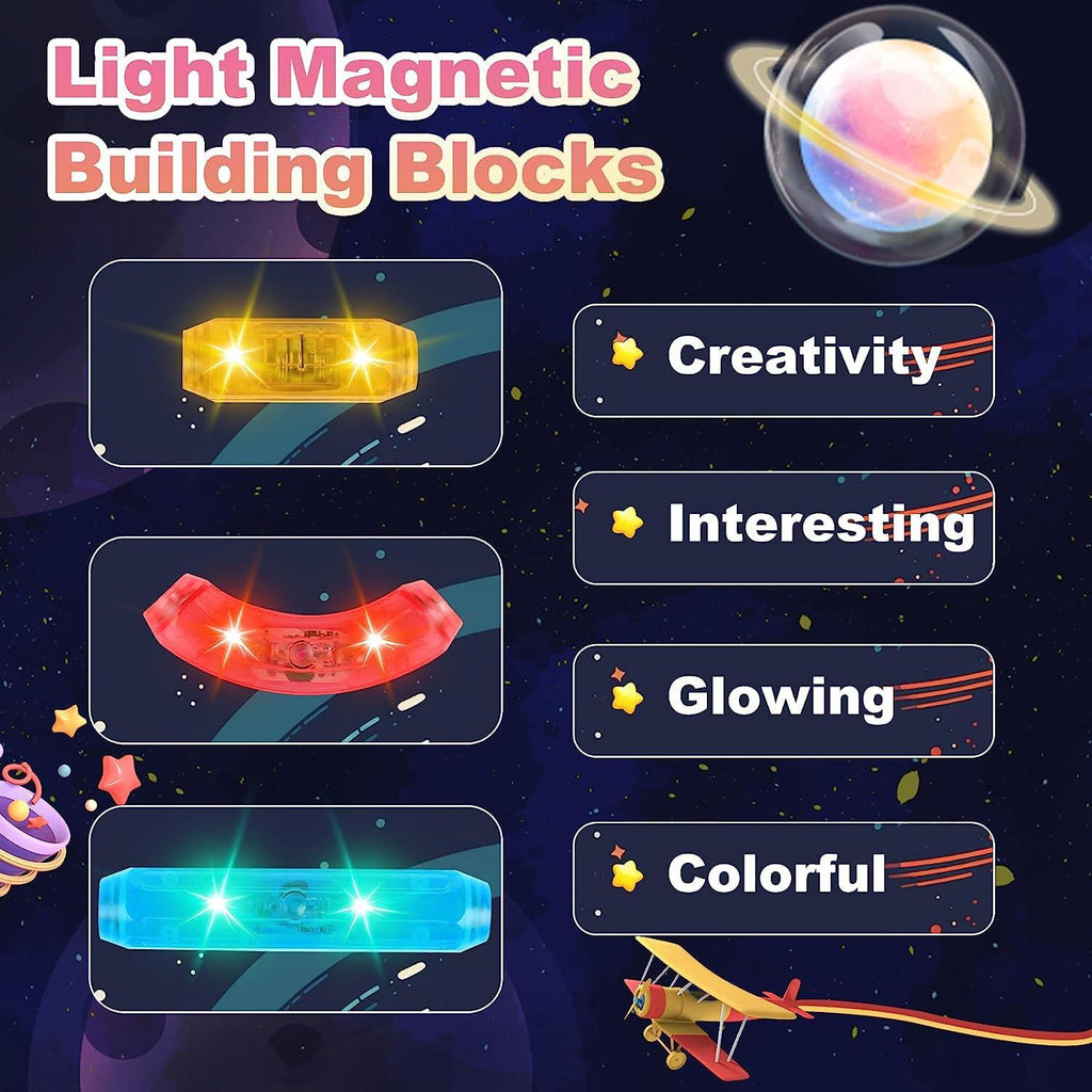 Kipa Magplay Magneic Lightup Roundels 52pcs - Naivri
