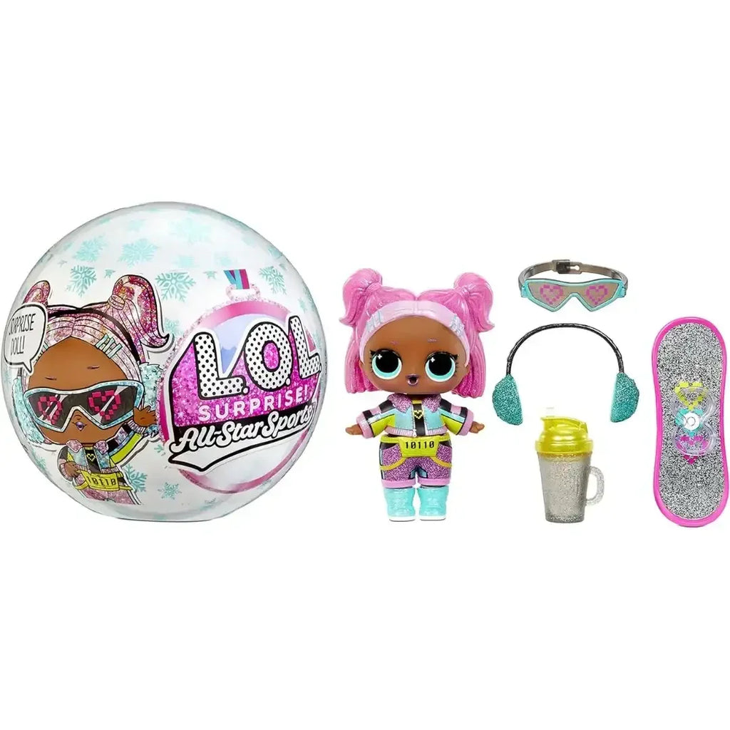 L.O.L. Surprise! All-Star Sports Series 5 Winter Games Sparkly Collectible Doll – With 8 Surprises, Accessories & Water Feature – Toys for Kids Age 4+ (Multicolor, Styles May Vary) - Naivri