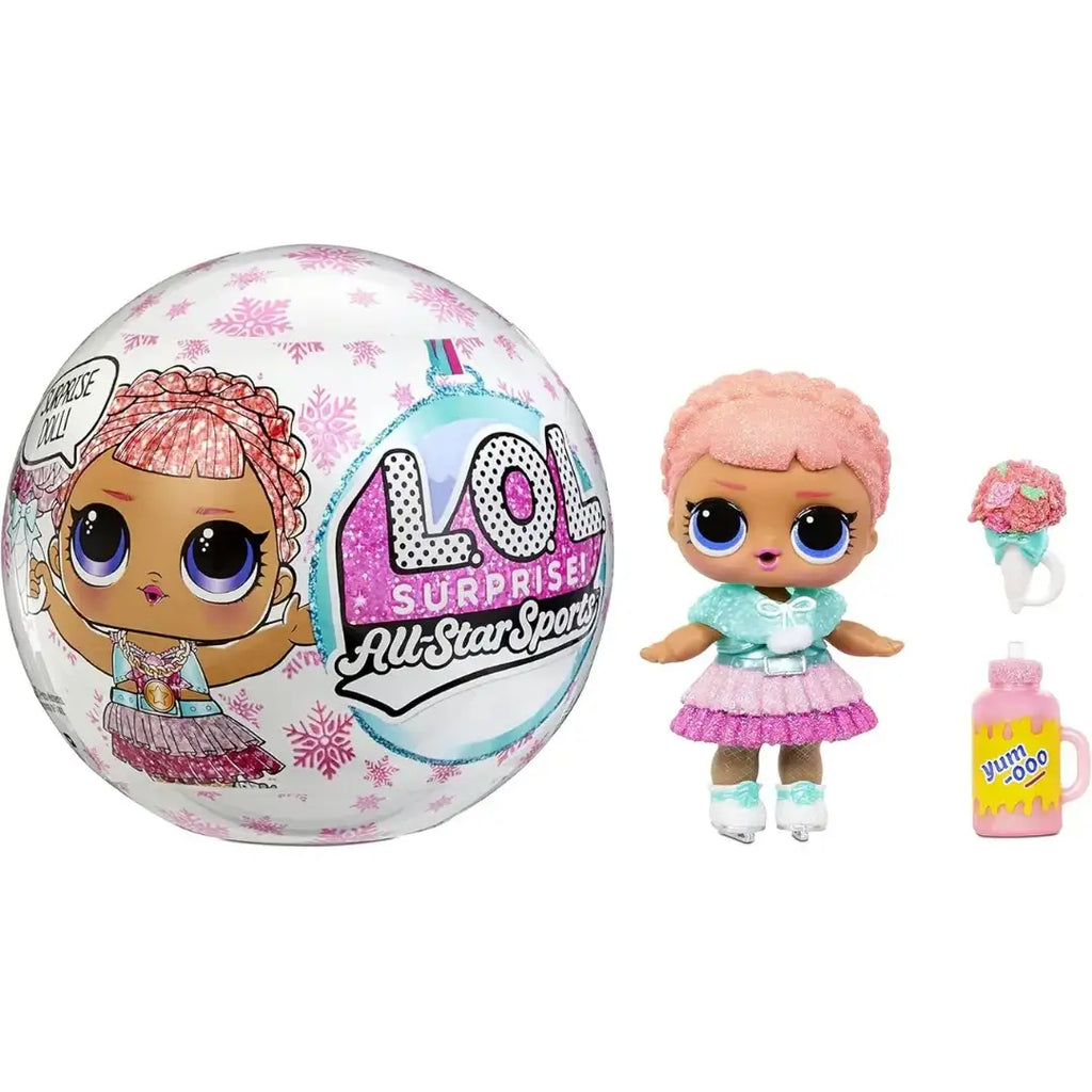 L.O.L. Surprise! All-Star Sports Series 5 Winter Games Sparkly Collectible Doll – With 8 Surprises, Accessories & Water Feature – Toys for Kids Age 4+ (Multicolor, Styles May Vary) - Naivri