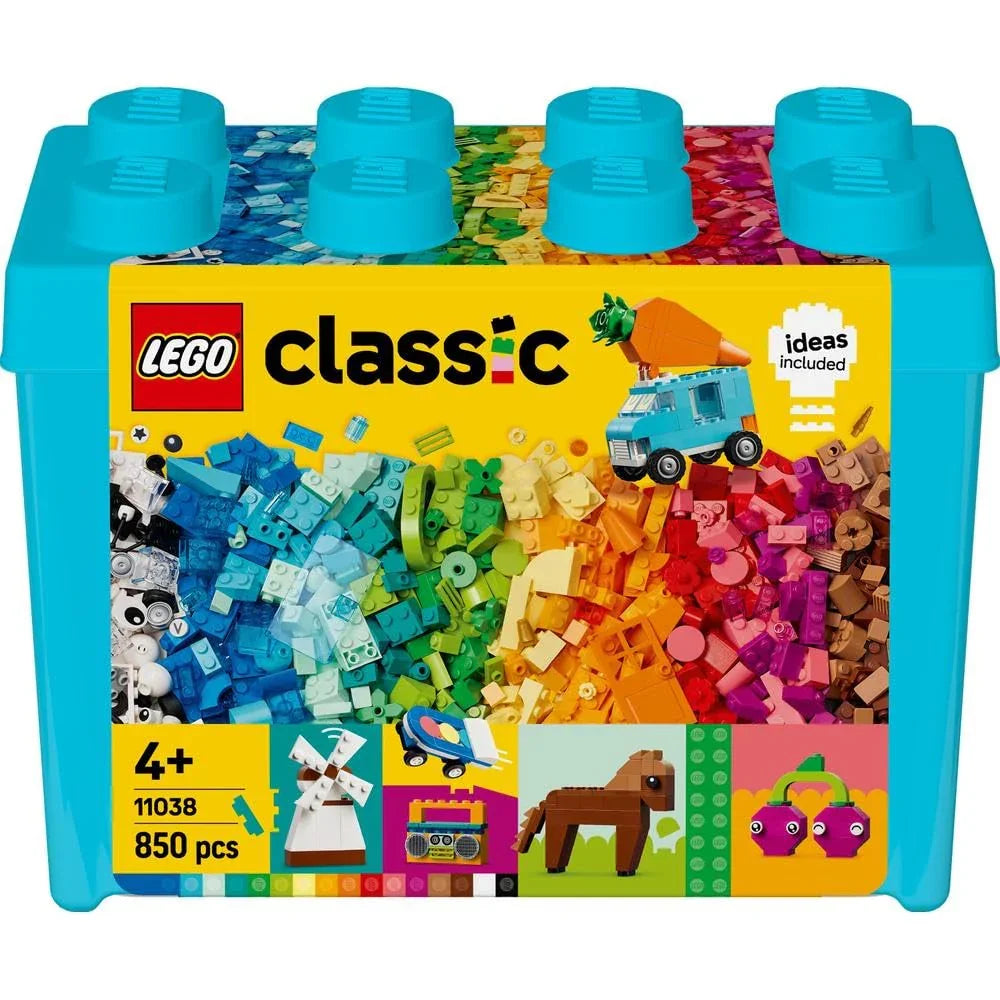 LEGO 11038 Classic Vibrant Builders Mega Brick Box – 850-Piece Creative Set for Ages 4+ - Naivri