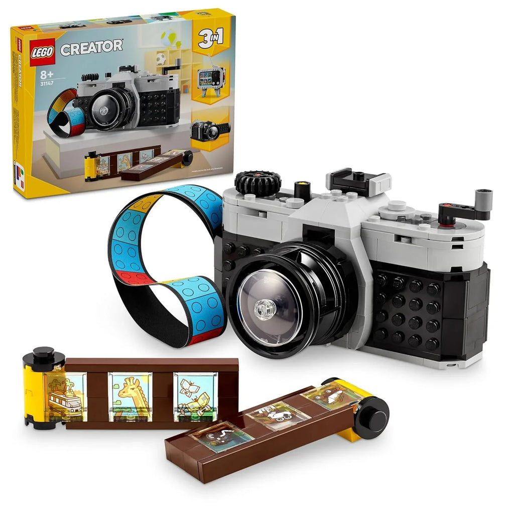 LEGO 31147 Retro Camera & Vintage Tech 3-in-1 Builder Set – Creative Role-Play for Kids 8+ - Naivri