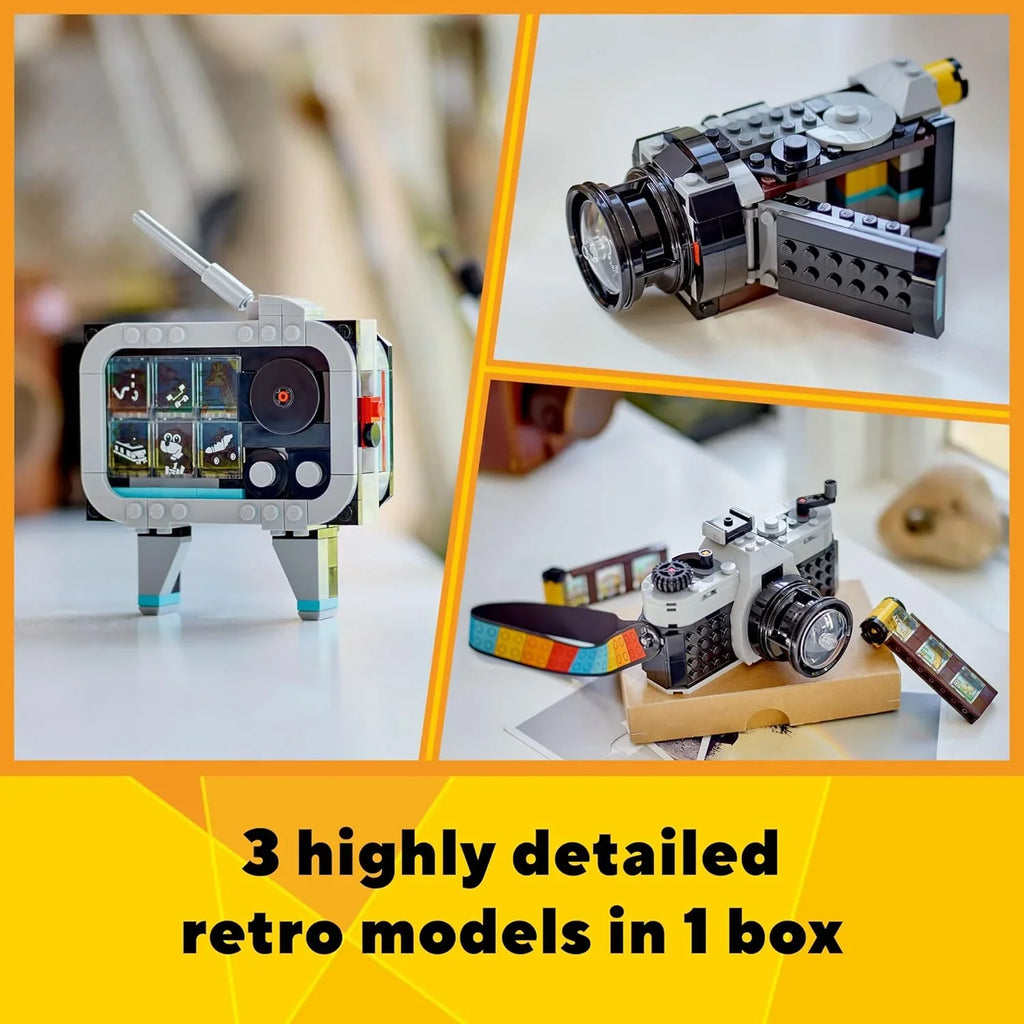 LEGO 31147 Retro Camera & Vintage Tech 3-in-1 Builder Set – Creative Role-Play for Kids 8+ - Naivri