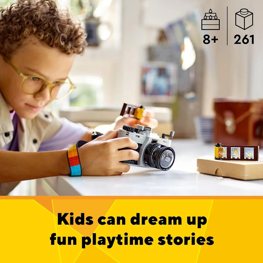 LEGO 31147 Retro Camera & Vintage Tech 3-in-1 Builder Set – Creative Role-Play for Kids 8+ - Naivri