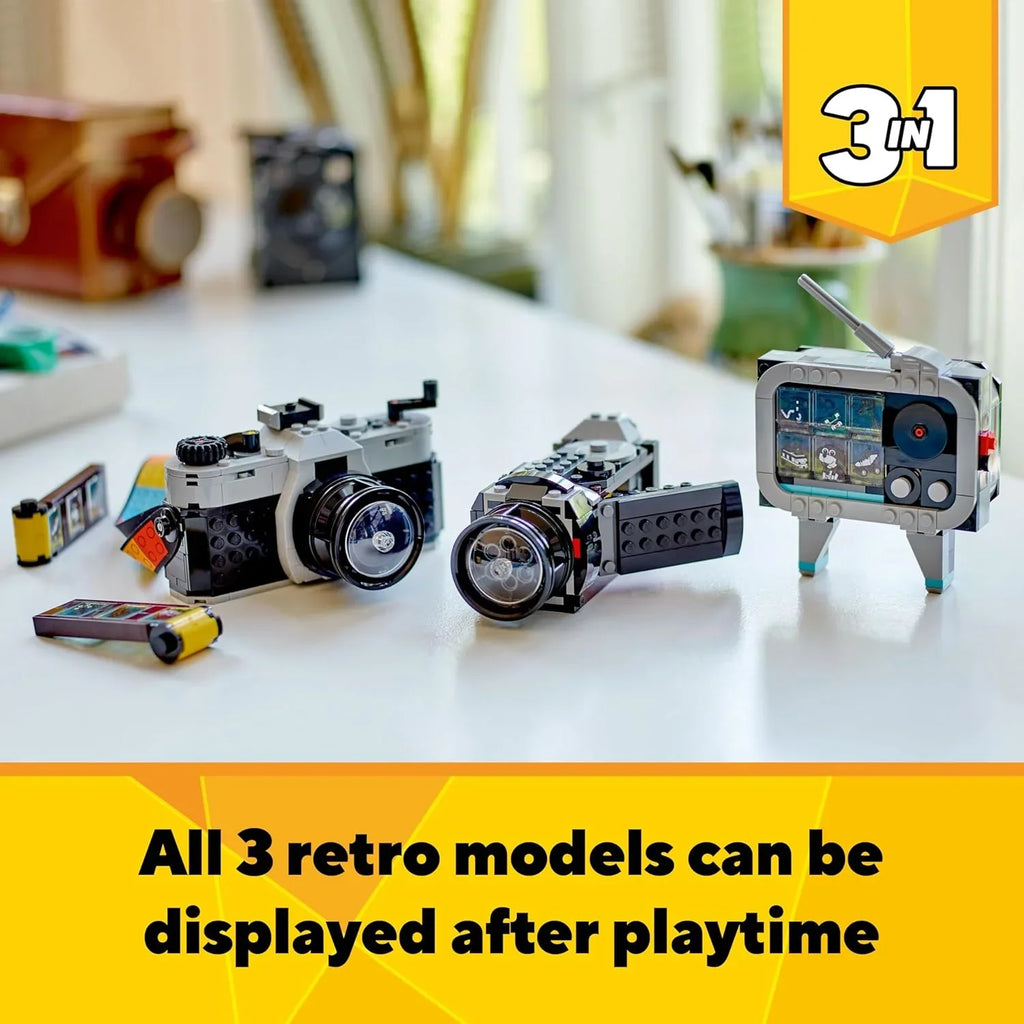 LEGO 31147 Retro Camera & Vintage Tech 3-in-1 Builder Set – Creative Role-Play for Kids 8+ - Naivri