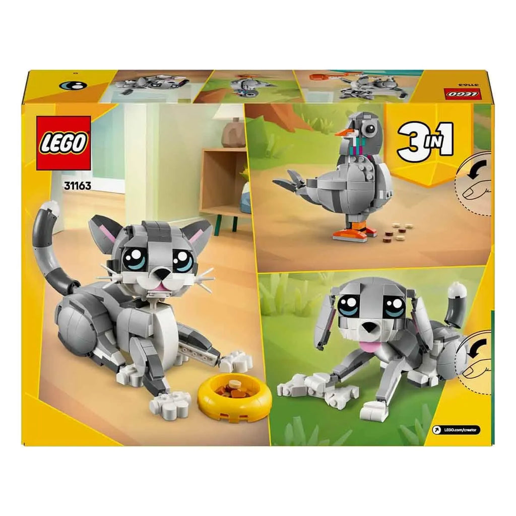 LEGO 31163 Playful Cat & Pets 3-in-1 Animal Builder Set – Posable Creative Play for Kids 8+ - Naivri