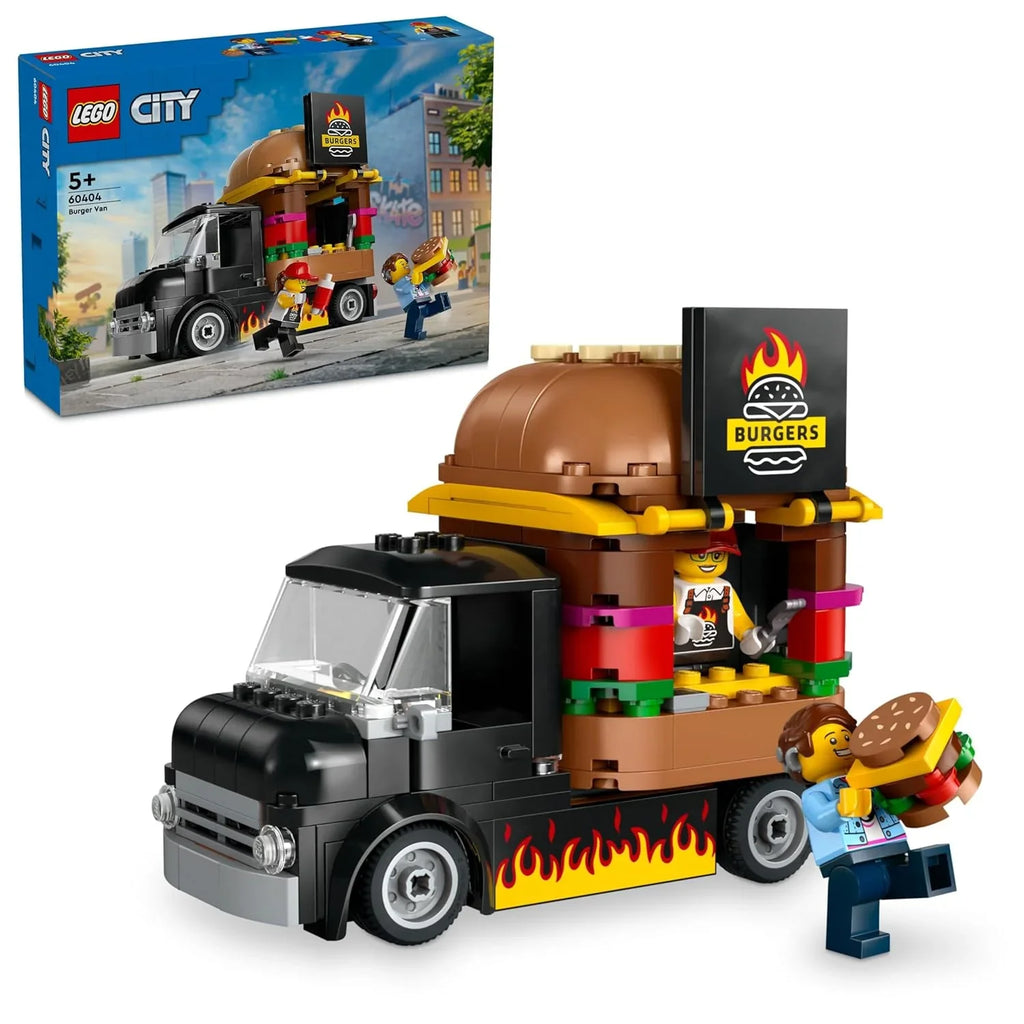 LEGO 60404 City Burger Truck Build & Serve Playset – Fast-Food Role-Play Fun for Ages 5+ - Naivri