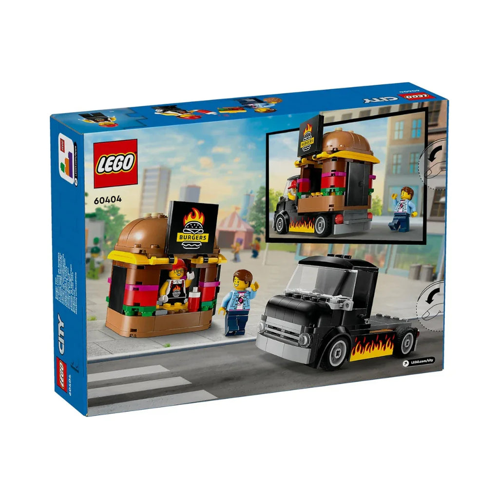 LEGO 60404 City Burger Truck Build & Serve Playset – Fast-Food Role-Play Fun for Ages 5+ - Naivri