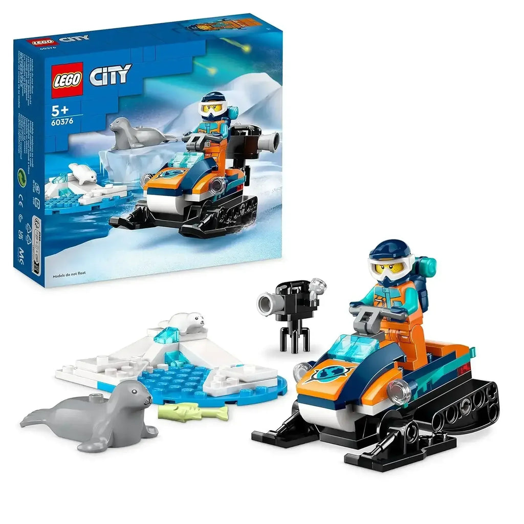 LEGO City 60376 Arctic Explorer Snowmobile – Arctic Adventure Toy for Kids - Naivri